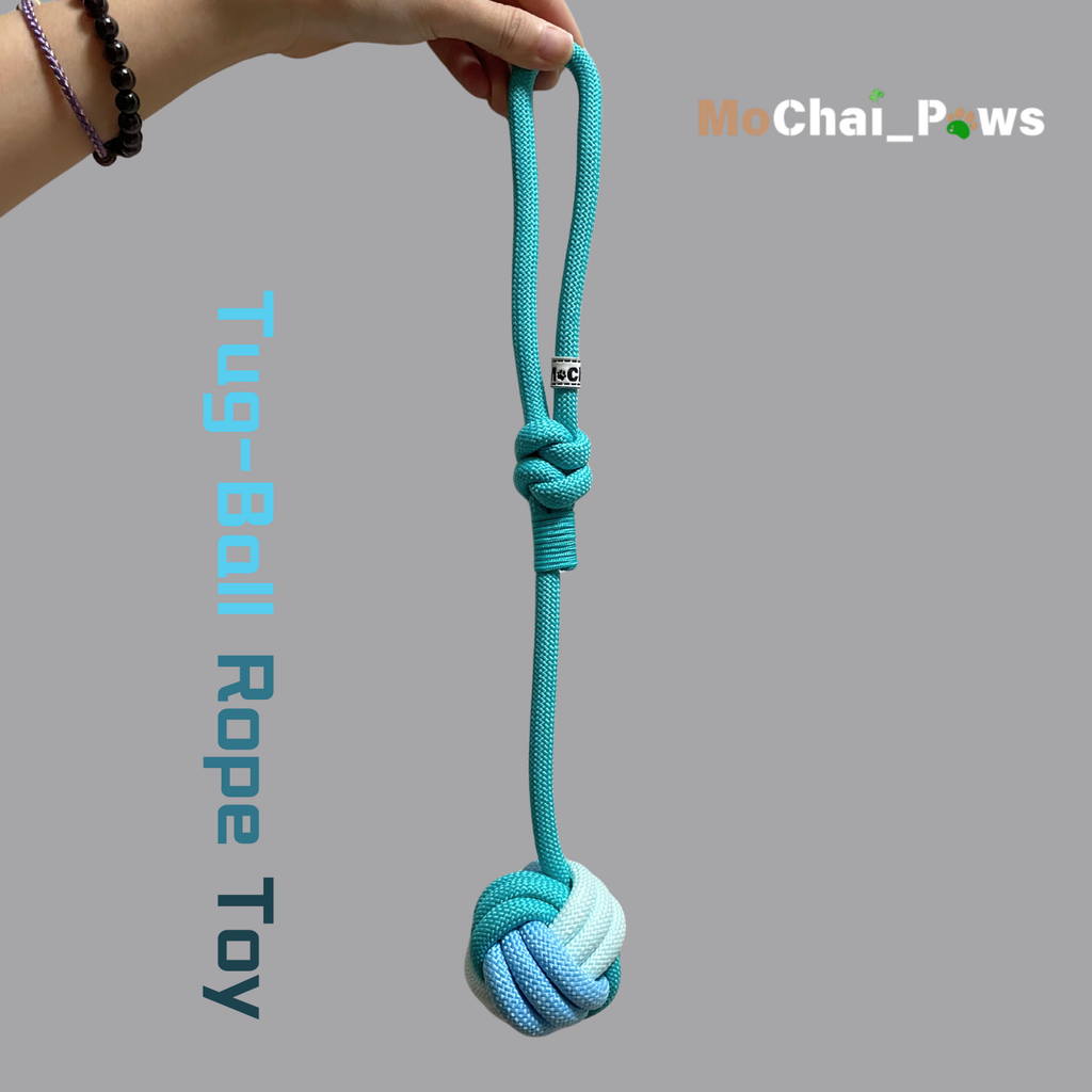 handmade rope dog toy tug ball cotton – MoChaiPaws