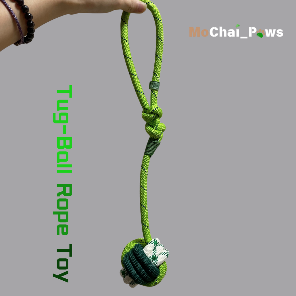 handmade rope dog toy tug ball cotton – MoChaiPaws