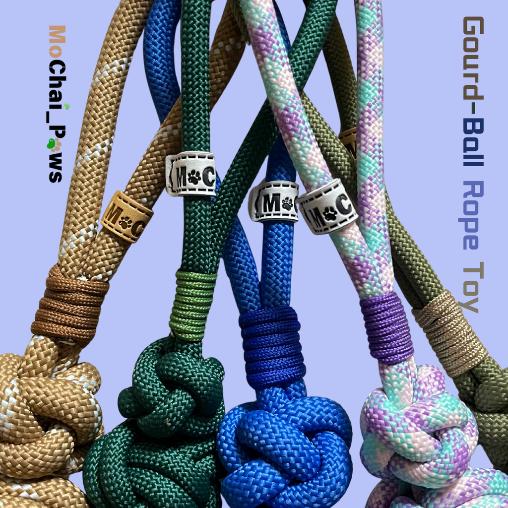 handmade rope dog toy gourd ball cotton – MoChaiPaws