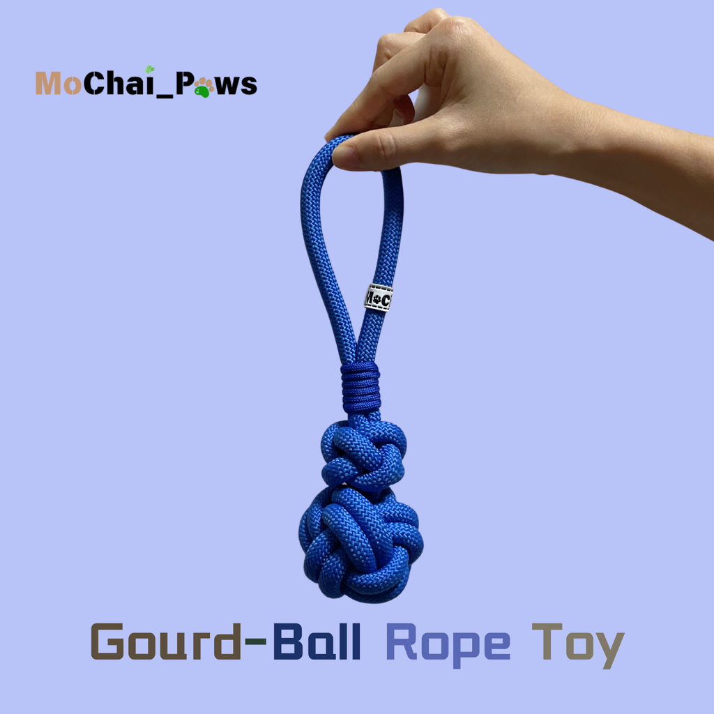 handmade rope dog toy gourd ball cotton – MoChaiPaws