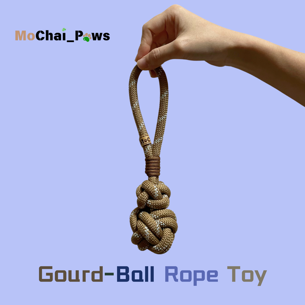 handmade rope dog toy gourd ball cotton – MoChaiPaws