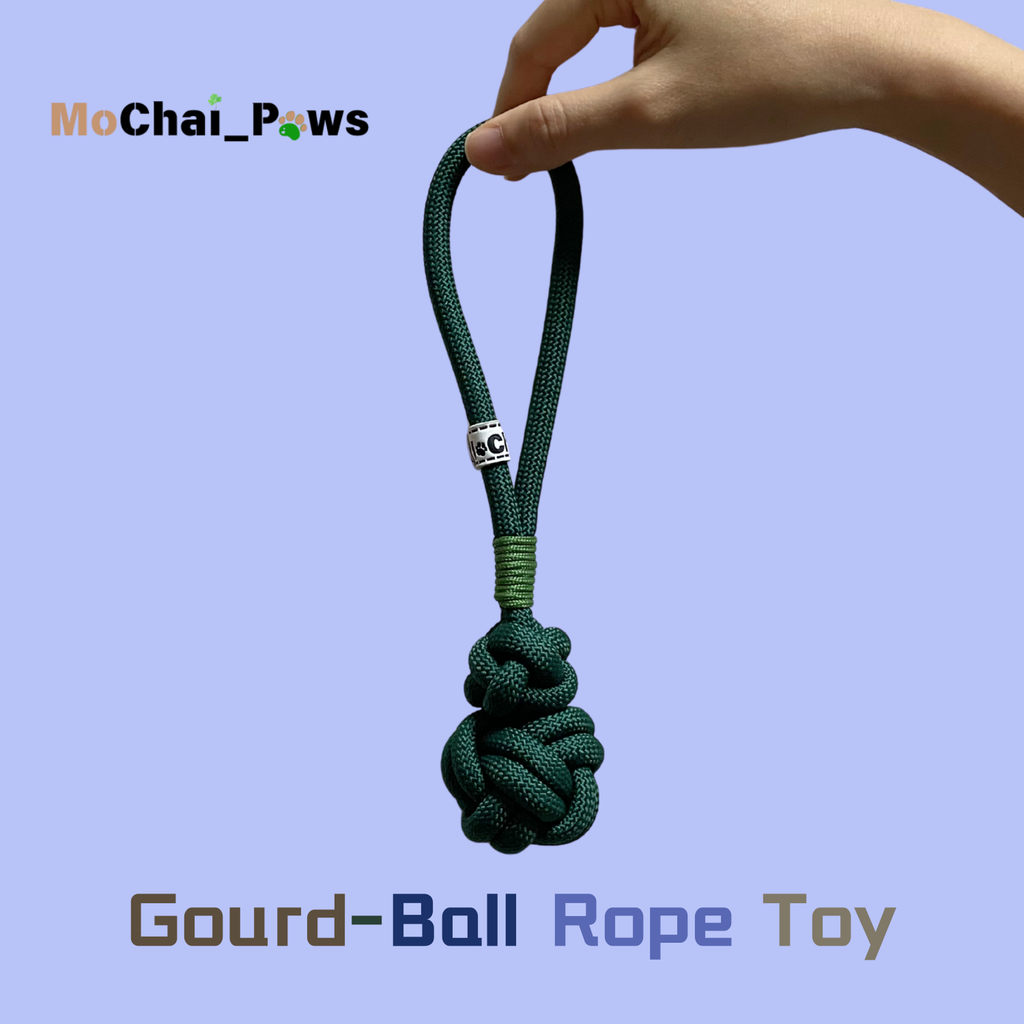 handmade rope dog toy gourd ball cotton – MoChaiPaws