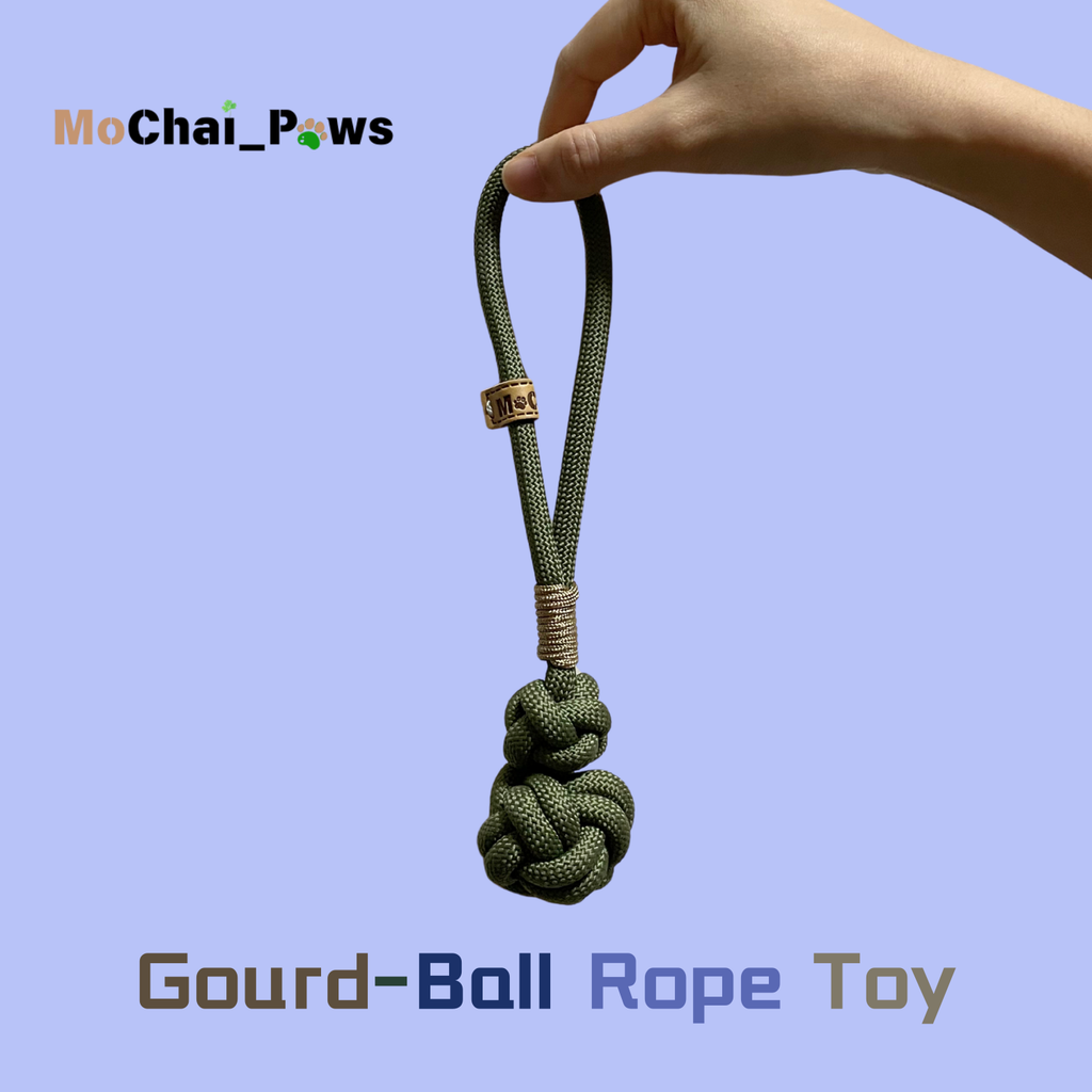 handmade rope dog toy gourd ball cotton – MoChaiPaws