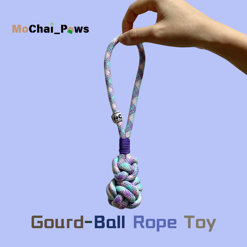 handmade rope dog toy gourd ball cotton – MoChaiPaws